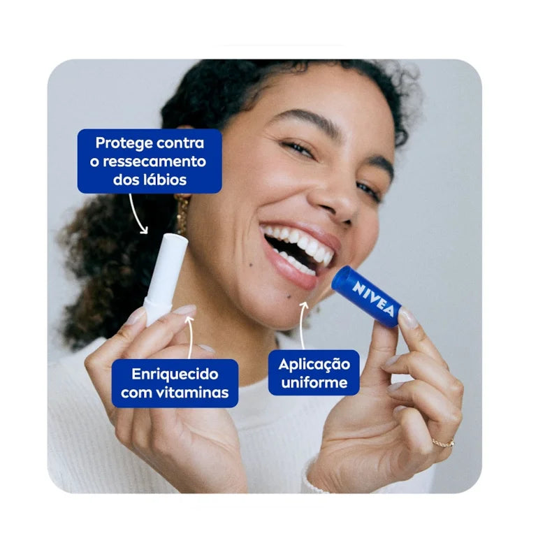 Balm Hidratante Labial NIVEA Original Care – Proteção e Hidratação Prolongada